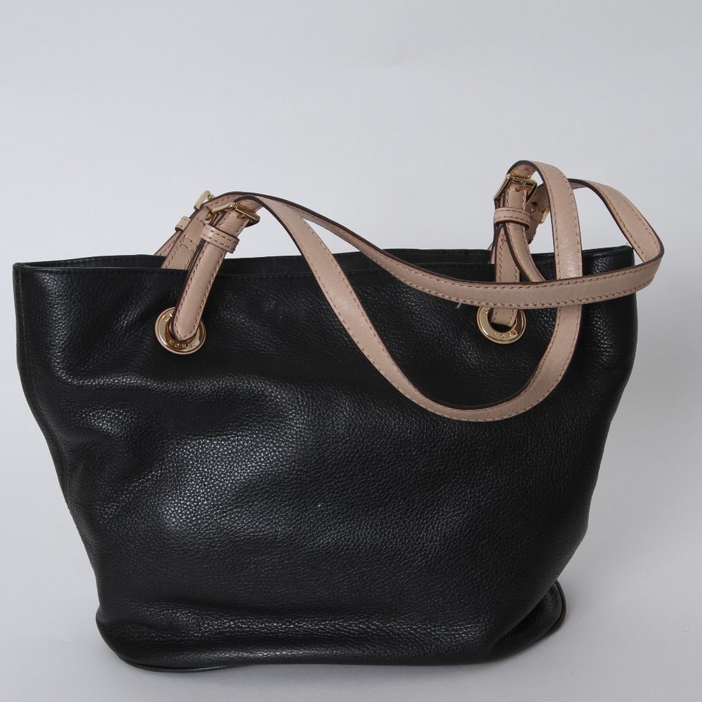 Michael Kors Soft Black Patent Jet Set  Large Tote